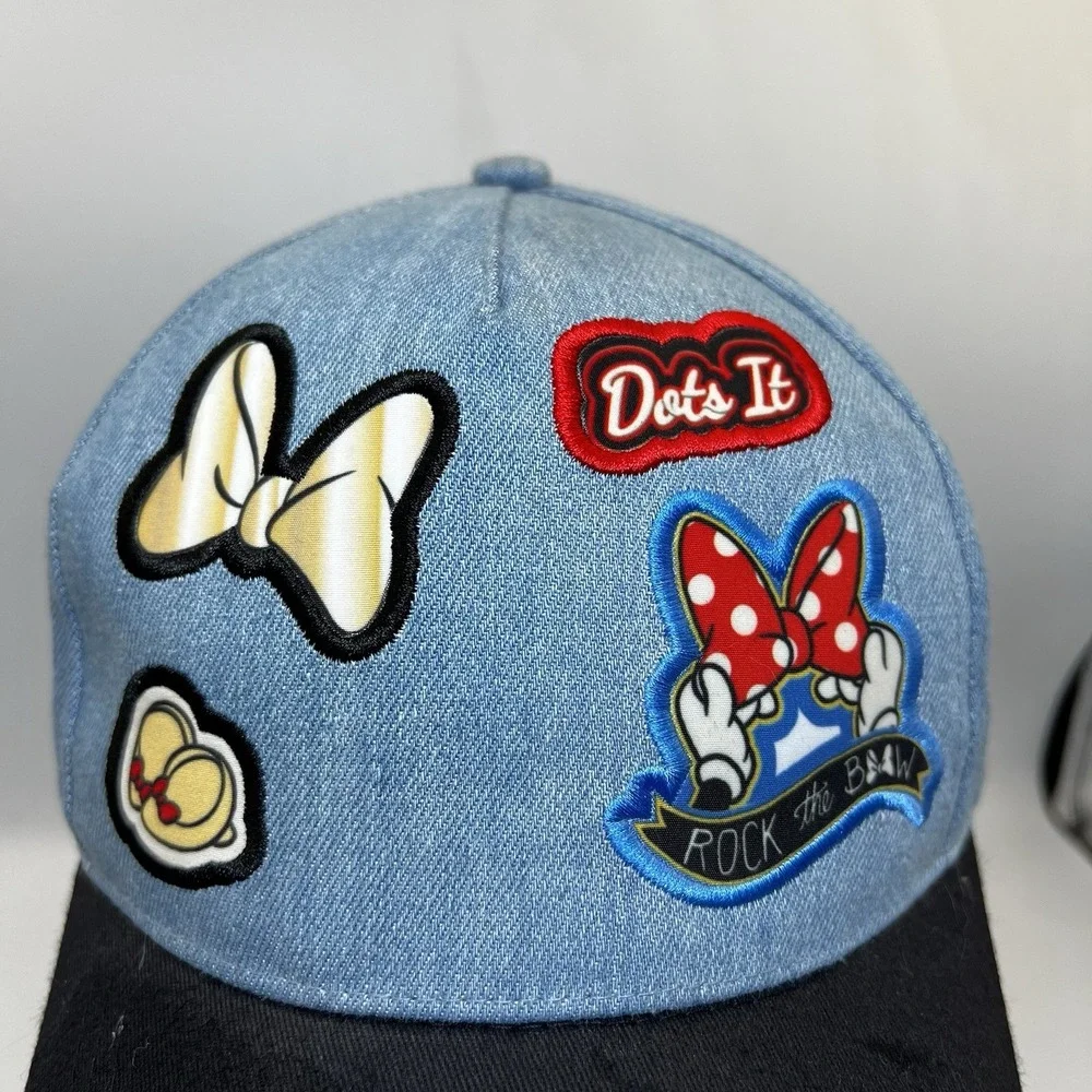 NEW! Berkshire Disney Rock The Bow Denim Cap Hat StrapBack Minnie Mouse One Size